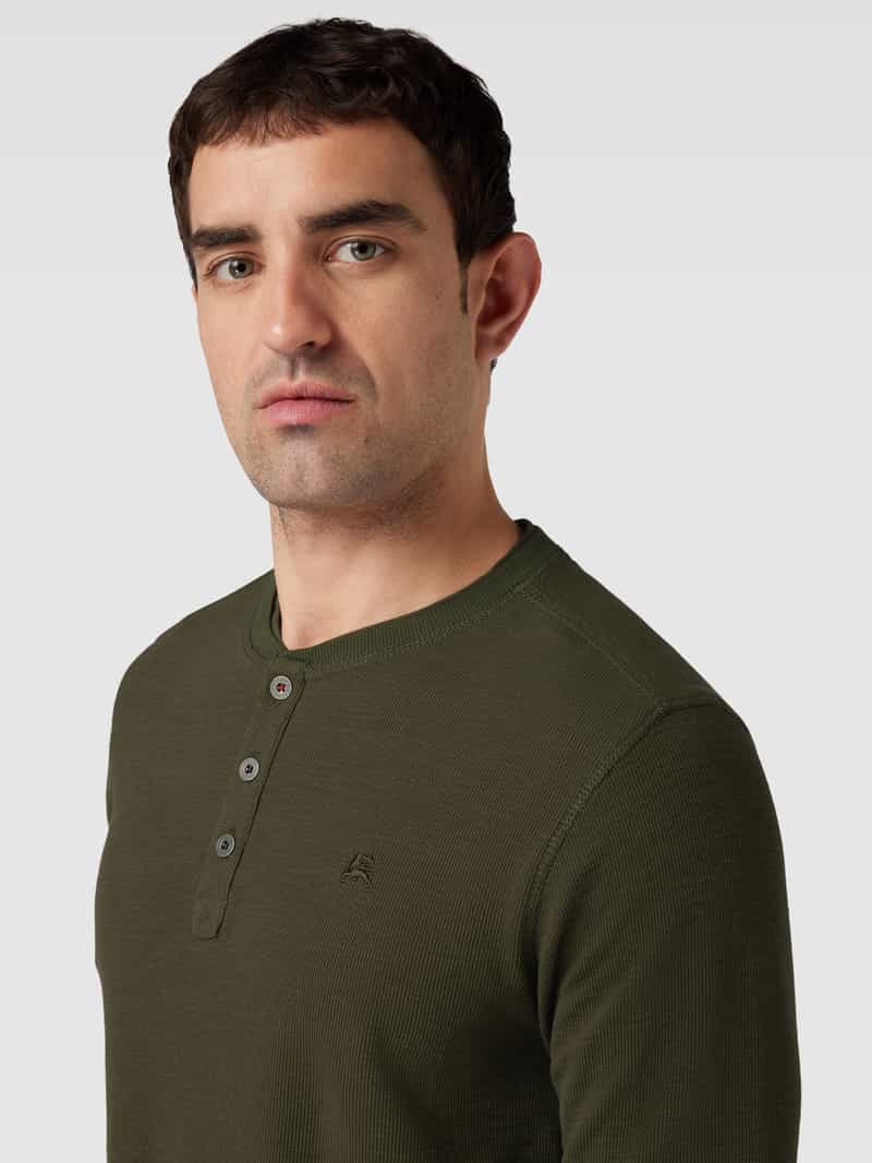 Lerros Shirt met lange mouwen en labelstitching