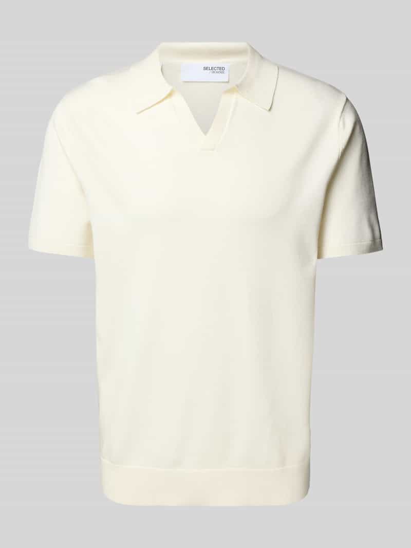 Selected Homme Poloshirt met V-hals model 'TELLER'