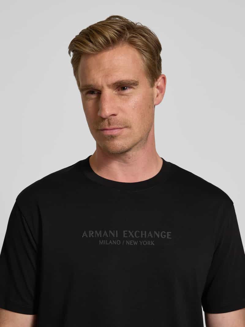 Armani Exchange T-shirt met labelprint
