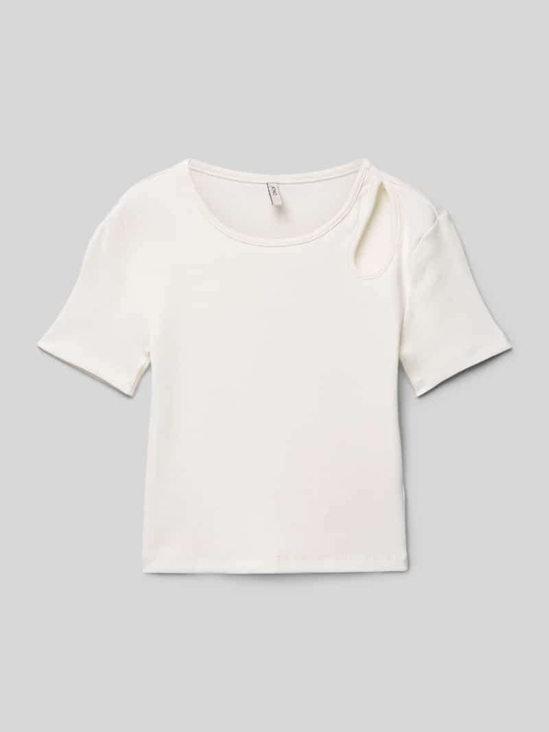 Only Slim fit T-shirt van katoenmix model 'NESSA LIFE'