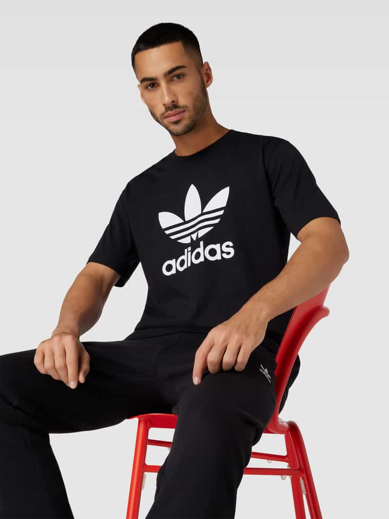 adidas Originals T-shirt met labelprint model 'TREFOIL'