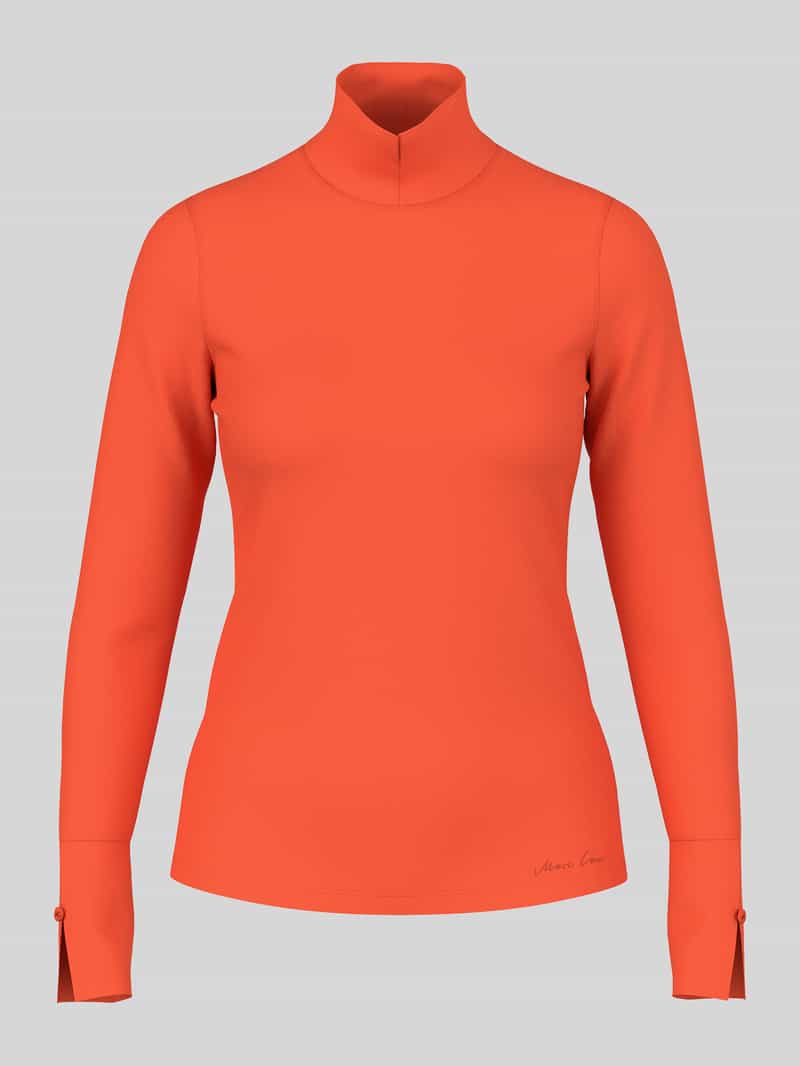 Marc Cain Shirt met lange mouwen met opstaande kraag en sierknopen