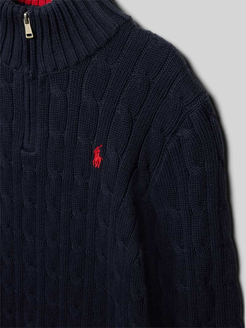 Polo Ralph Lauren Teens Gebreide pullover met kabelpatroon en polokraag
