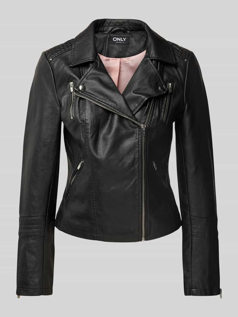 Bikerjack in leerlook, model 'Gemma'