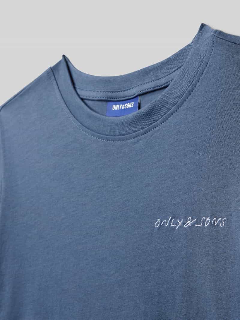 Only & Sons Regular fit T-shirt van puur katoen