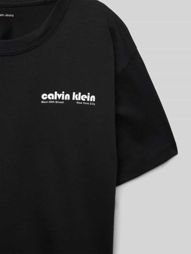 Calvin Klein Jeans Relaxed fit T-shirt met ronde hals model 'GEO'
