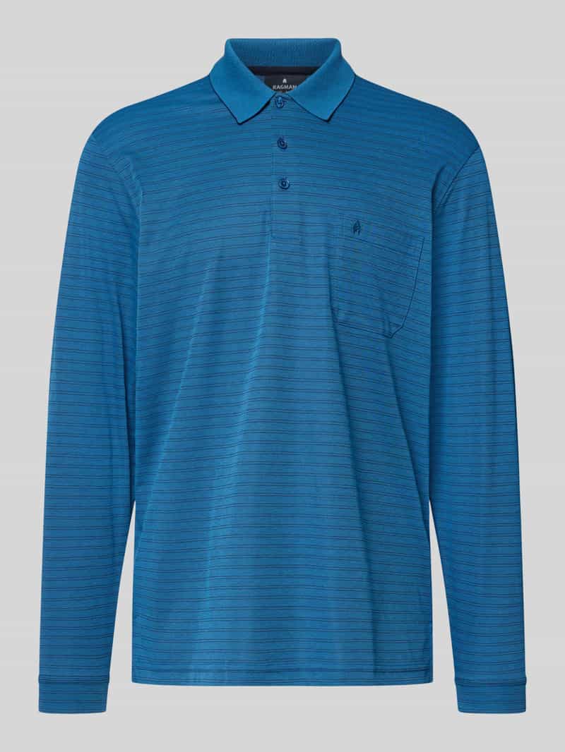 RAGMAN Regular fit poloshirt met borstzak model 'Fineliner'