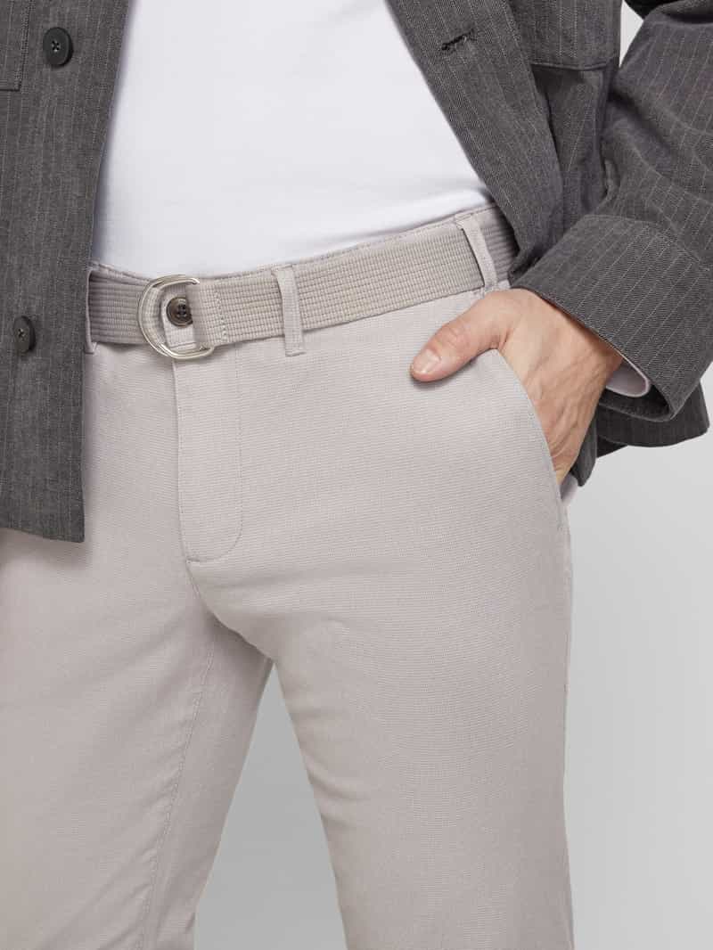 MCNEAL Slim fit chino met structuurmotief