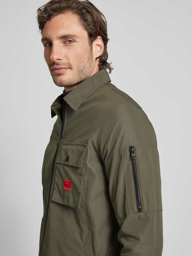 HUGO Overhemdjack met borstzak model 'Emmond'