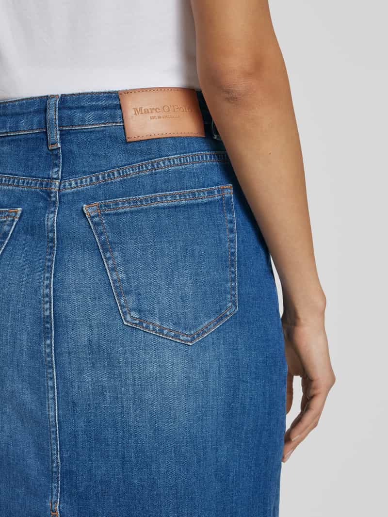 Marc O'Polo Knielange jeansrok van katoenmix