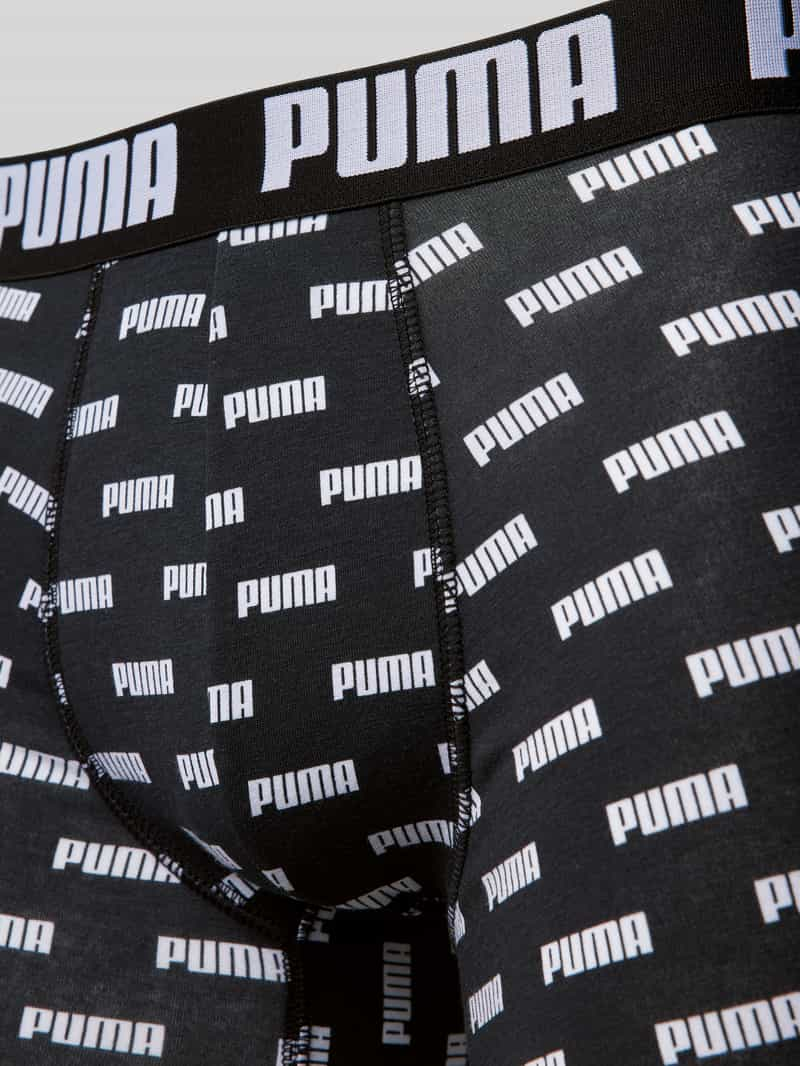 Puma Boxershort met elastische band met label in een set van 2 stuks