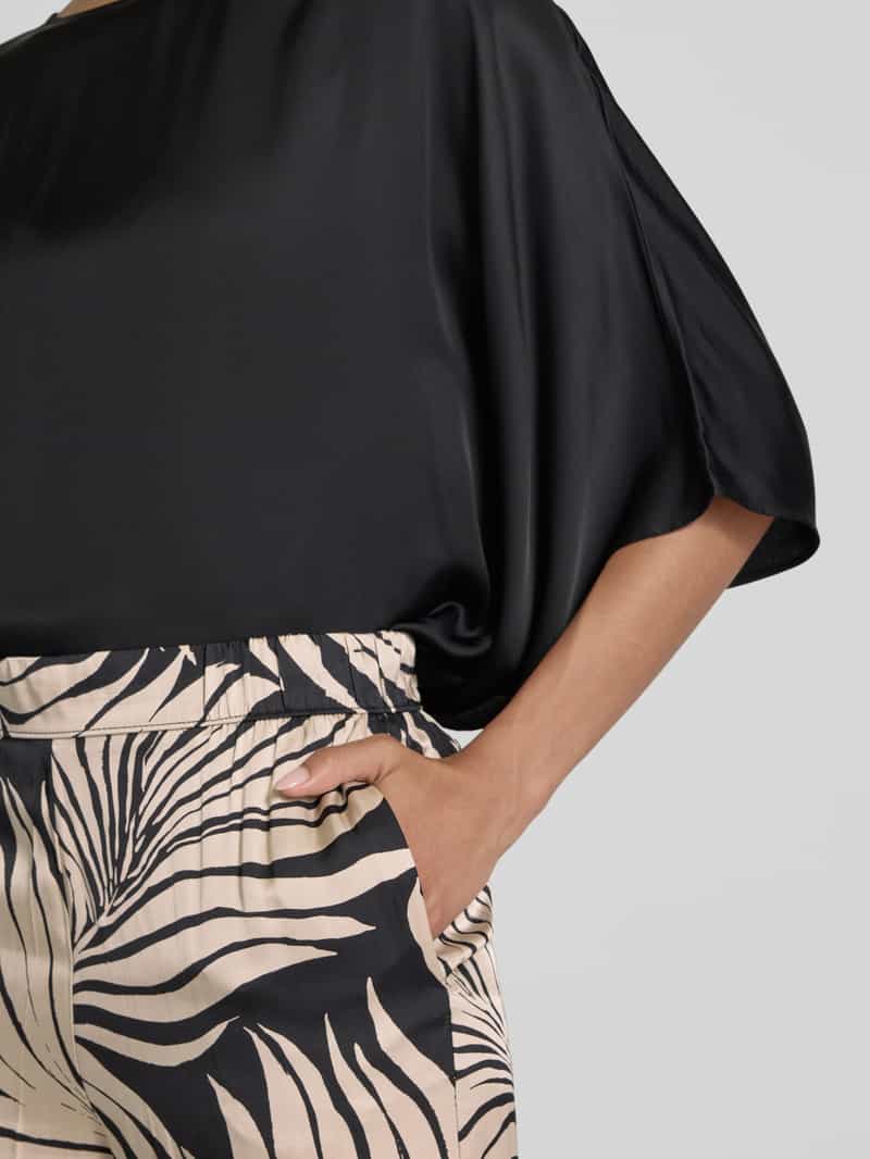 s.Oliver BLACK LABEL Regular fit wijde broek van pure viscose