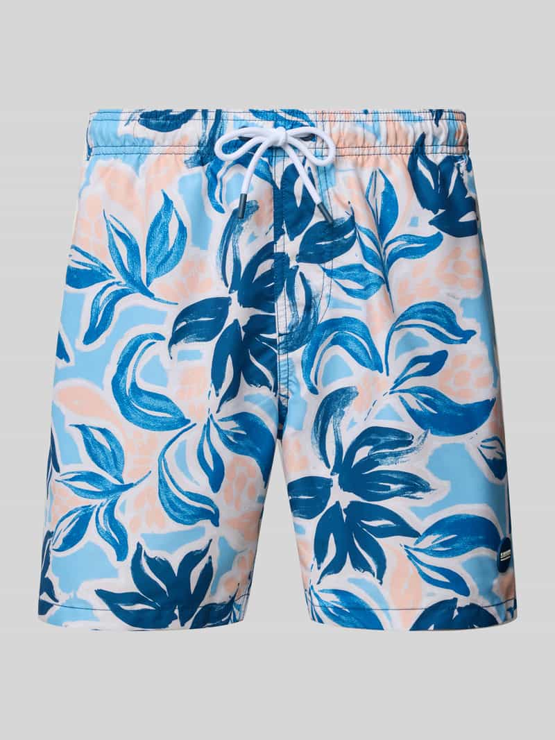 Shiwi Regular fit zwembroek met labelpatch model 'Mike'