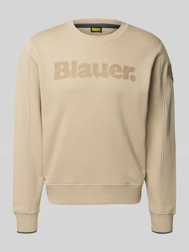 Blauer Usa Sweatshirt met labelprint model 'Crosby'
