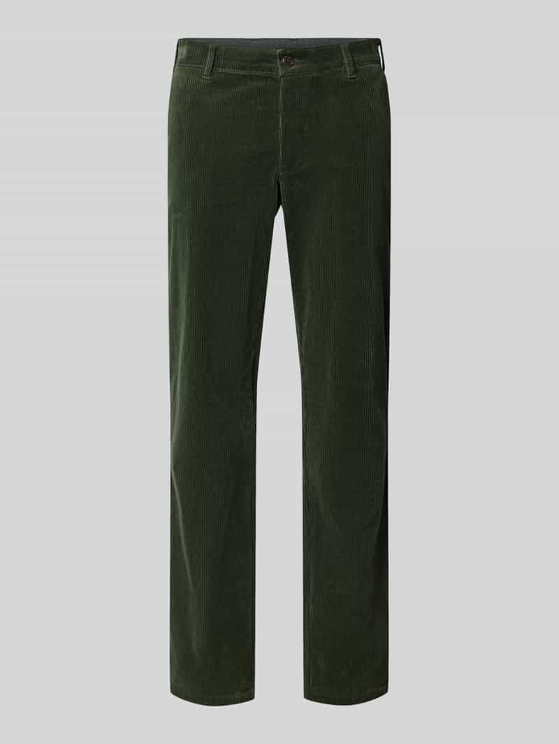 Christian Berg Men Straight fit corduroy broek met Franse steekzakken