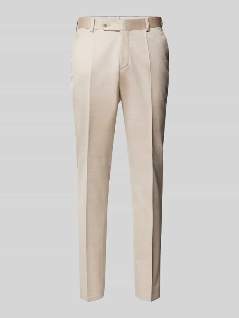 Wilvorst Slim fit pantalon met persplooien