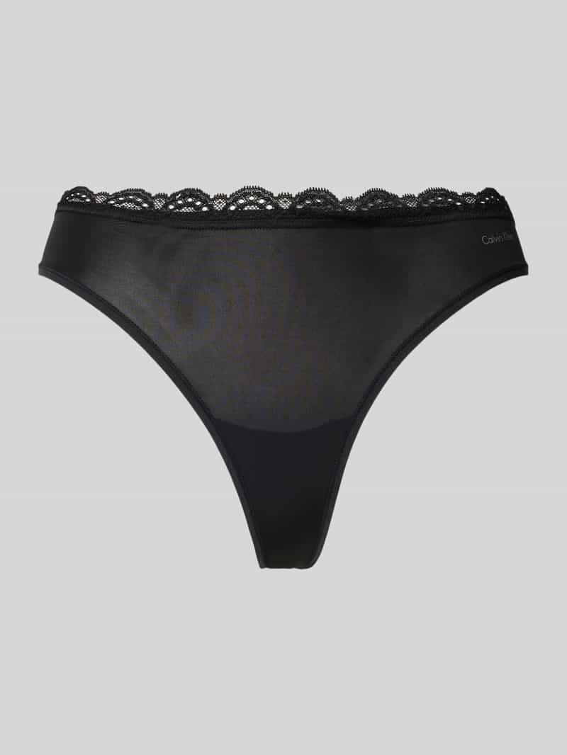 Calvin Klein Underwear String met kantgarnering