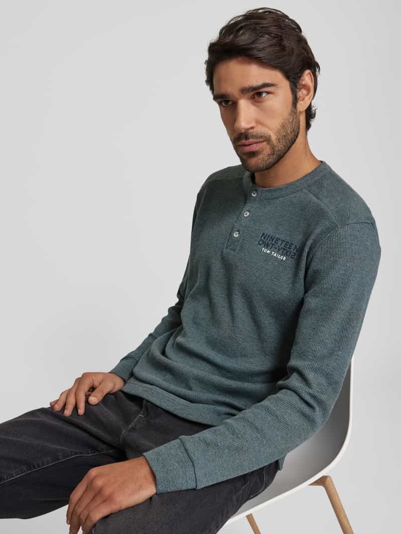 Tom Tailor Regular fit shirt met lange mouwen en katoen