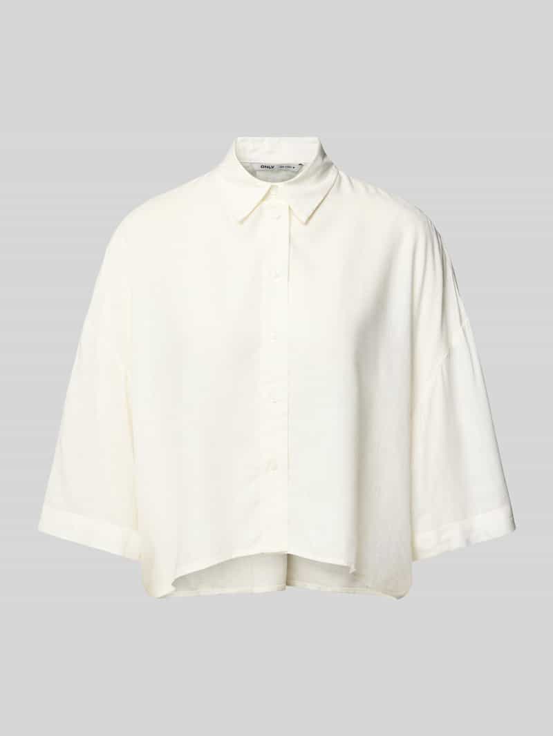 Only Korte overhemdblouse van pure viscose model 'ASTRID'