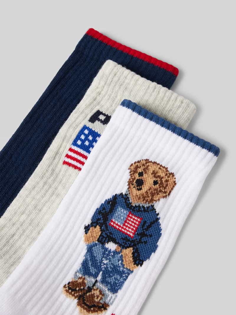 Polo Ralph Lauren Sokken met labeldetail in een set van 3 paar