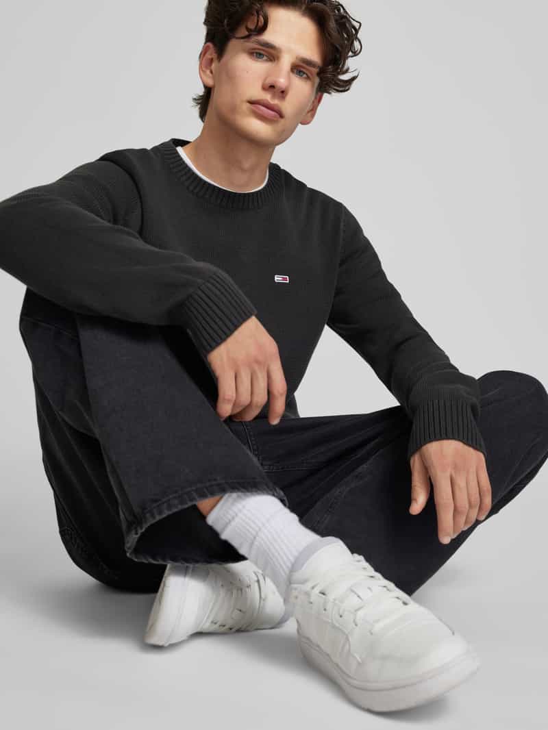 Tommy Jeans Gebreide pullover met logostitching
