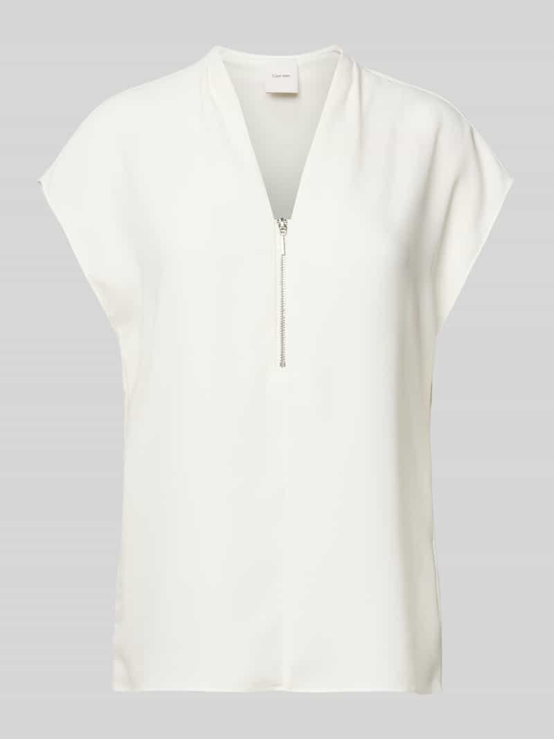 Calvin Klein Womenswear Regular fit blouseshirt met V-hals model 'GEORGETTE'
