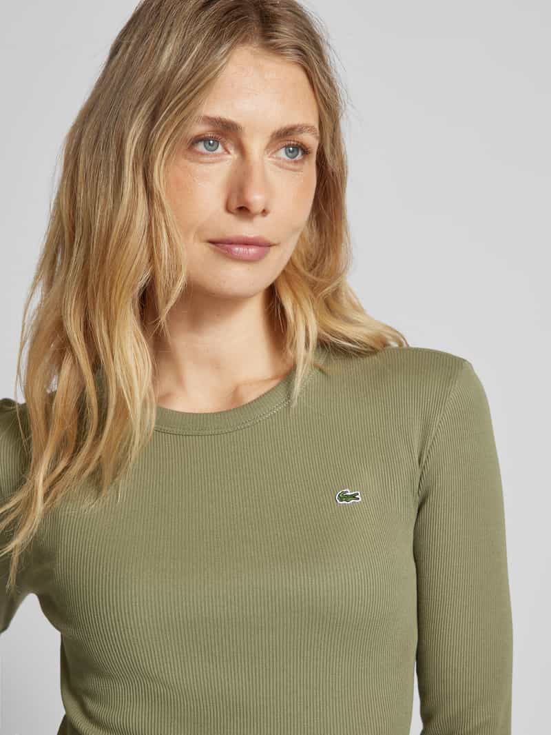 Lacoste Sport Shirt met lange mouwen en labelbadge