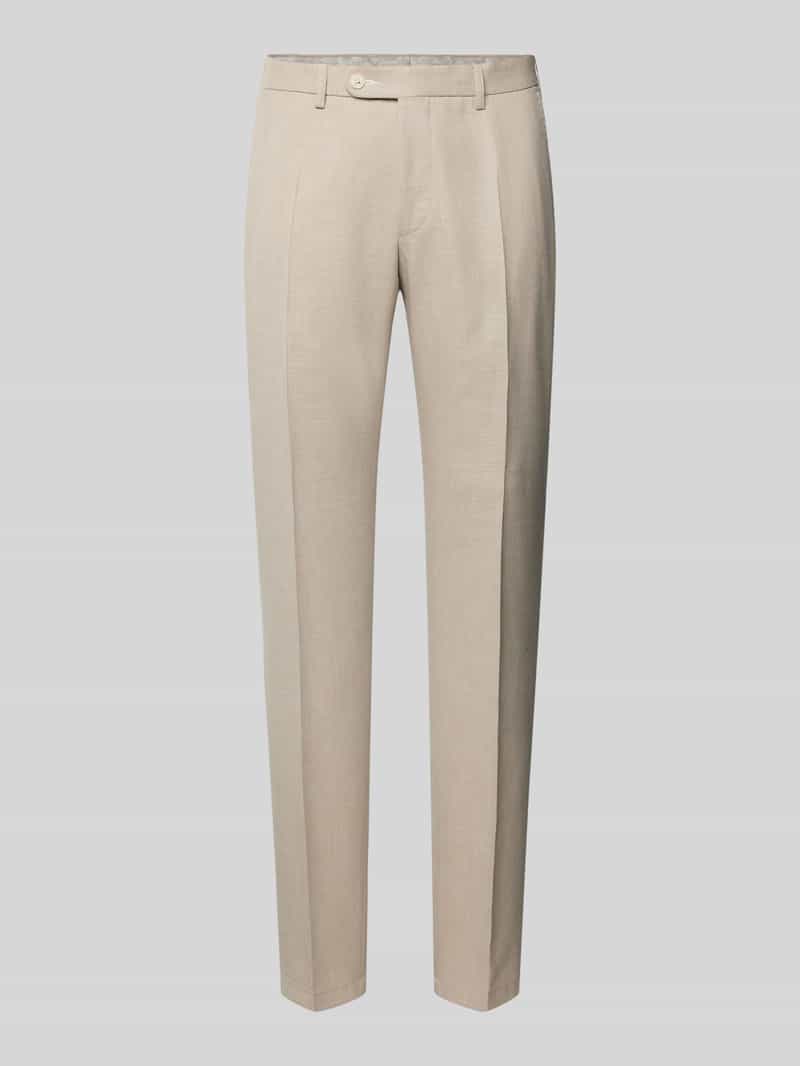 Slim fit pantalon met persplooien, model 'Sergio'