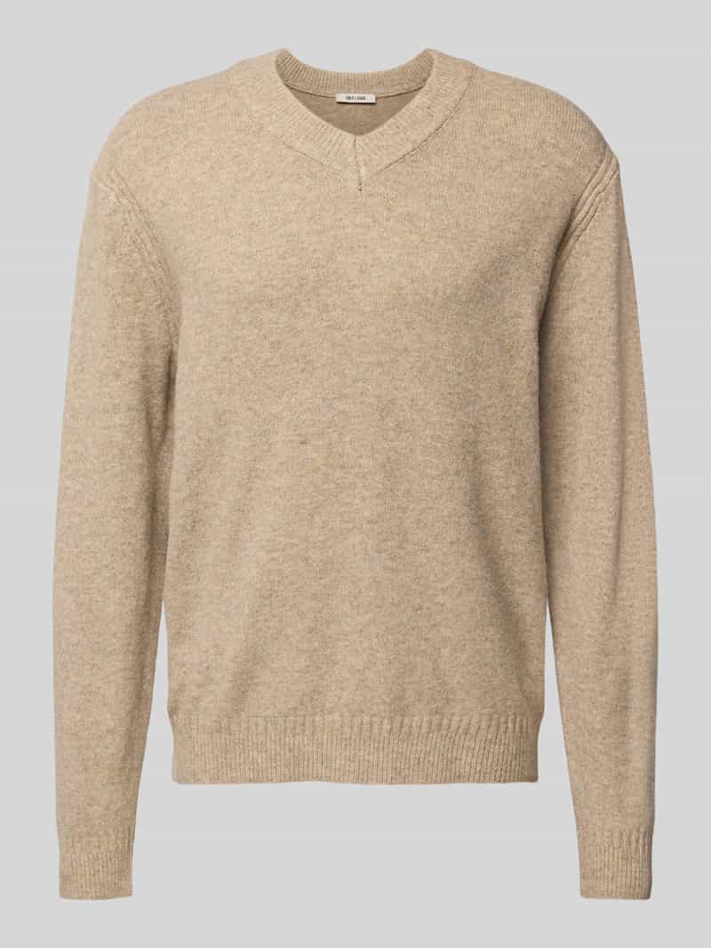 Only & Sons Relaxed fit gebreide pullover met V-hals model 'MOVE'