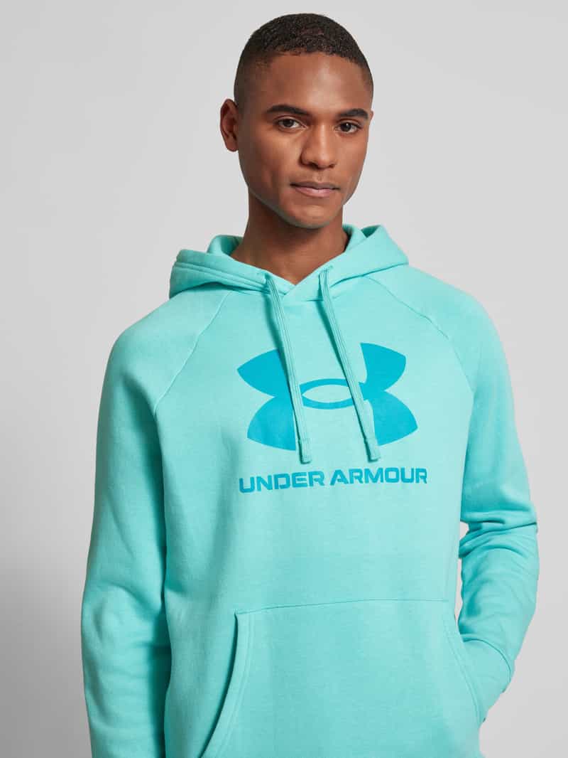 Under Armour Hoodie met labelprint model 'Rival'
