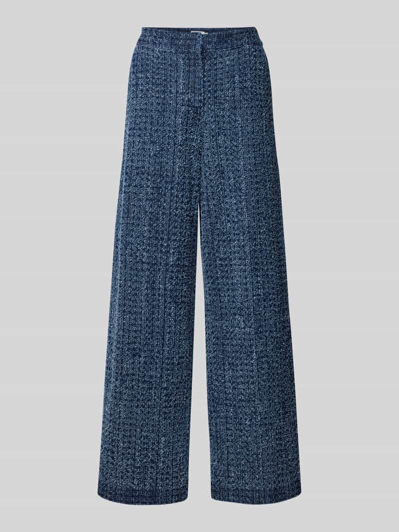 Jake*s Collection Wide leg stoffen broek met structuurmotief