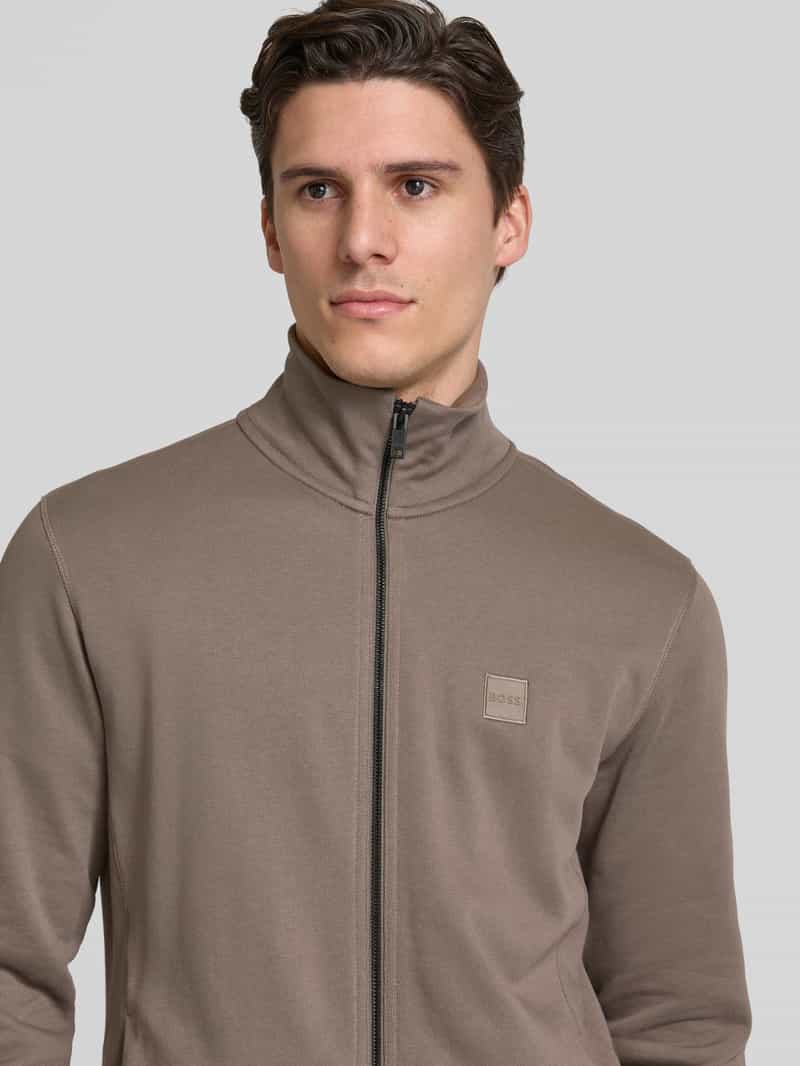 Boss Orange Sweatjack met labelbadge model 'Zestart'