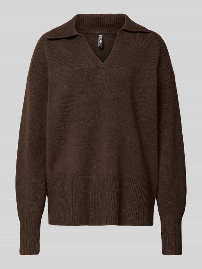 Pieces Regular fit gebreide pullover met wol model 'MALOU'