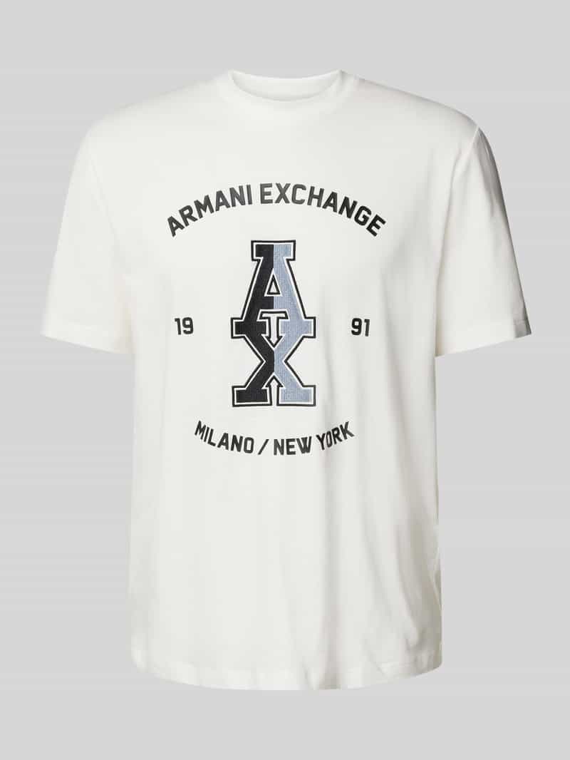 Armani Exchange T-shirt met labelprint