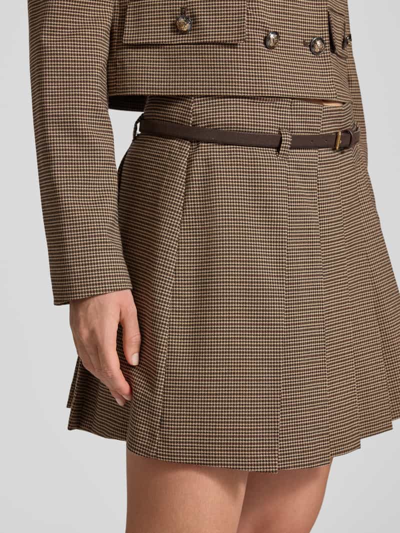 Jake*s Collection Minirok met viscose in geplooide look