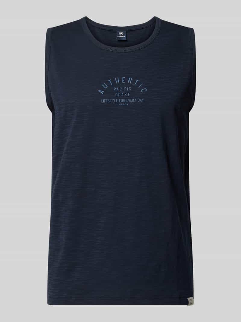 Tanktop met statementprint en ronde hals