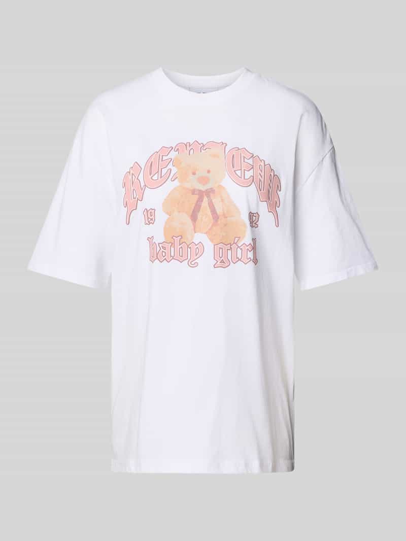 REVIEW Oversized T-shirt met labelprint