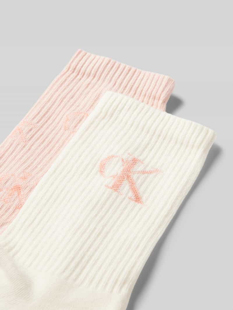 Calvin Klein Jeans Sokken met elastische ribboordjes in een set van 2 paar