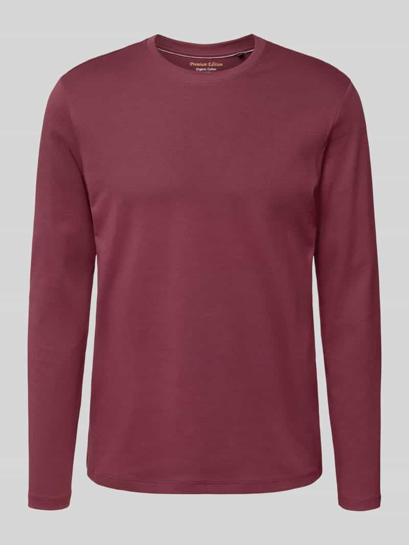 Christian Berg Men Shirt met lange mouwen en geribde ronde hals