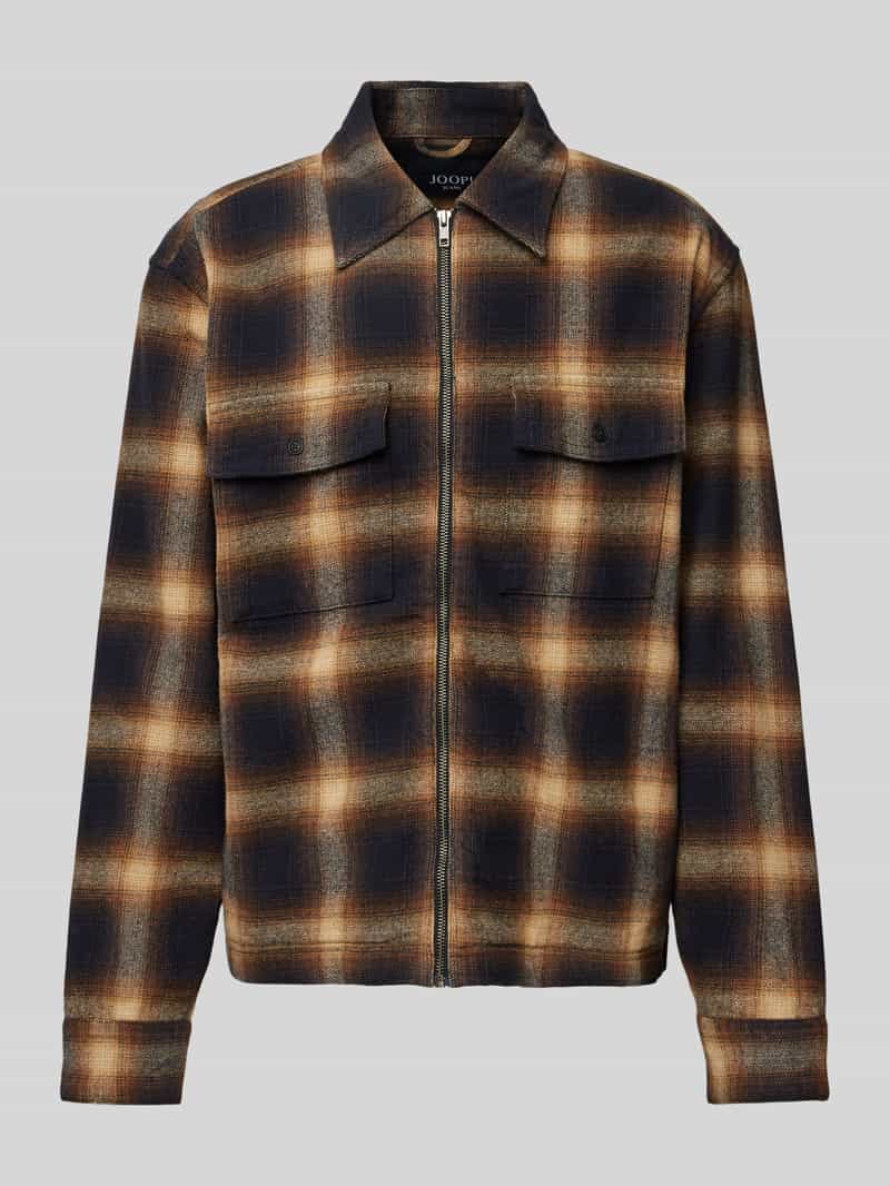 Regular fit overhemdjack met ritssluiting, model 'Hacket'