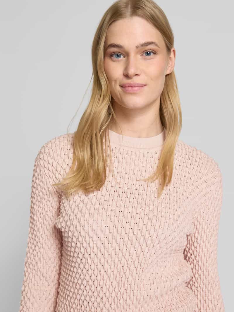 Apricot Gebreide pullover met ronde hals