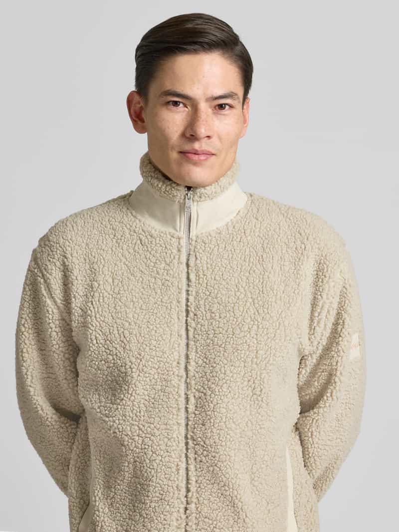 Boss Orange Slim fit sweatjack in teddybontlook model 'ZE_COZISOLID'