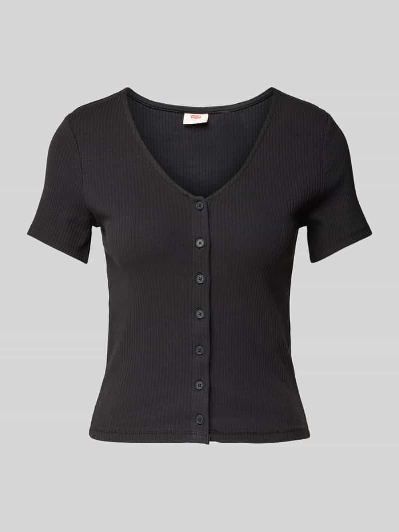 Levi's T-shirt met boothals model 'CAVIAR'