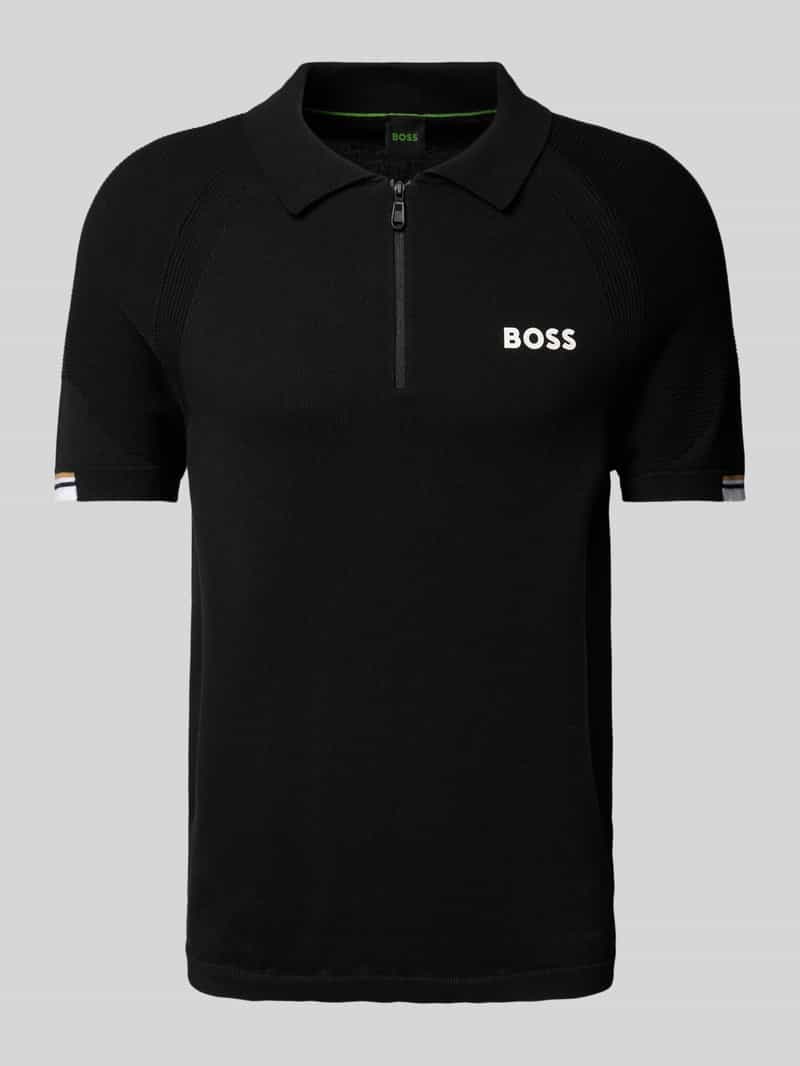 BOSS Green Regular fit poloshirt met labelprint model 'Perform-Max'