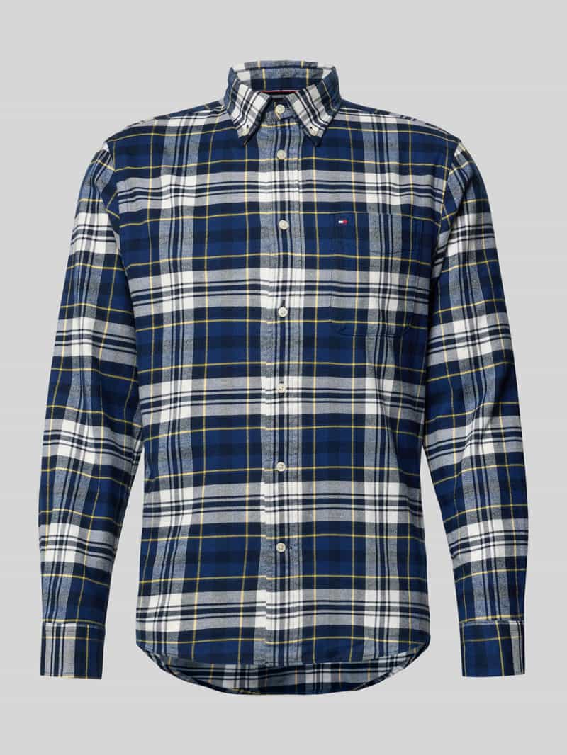 Tommy Hilfiger Regular fit flanellen overhemd van puur katoen