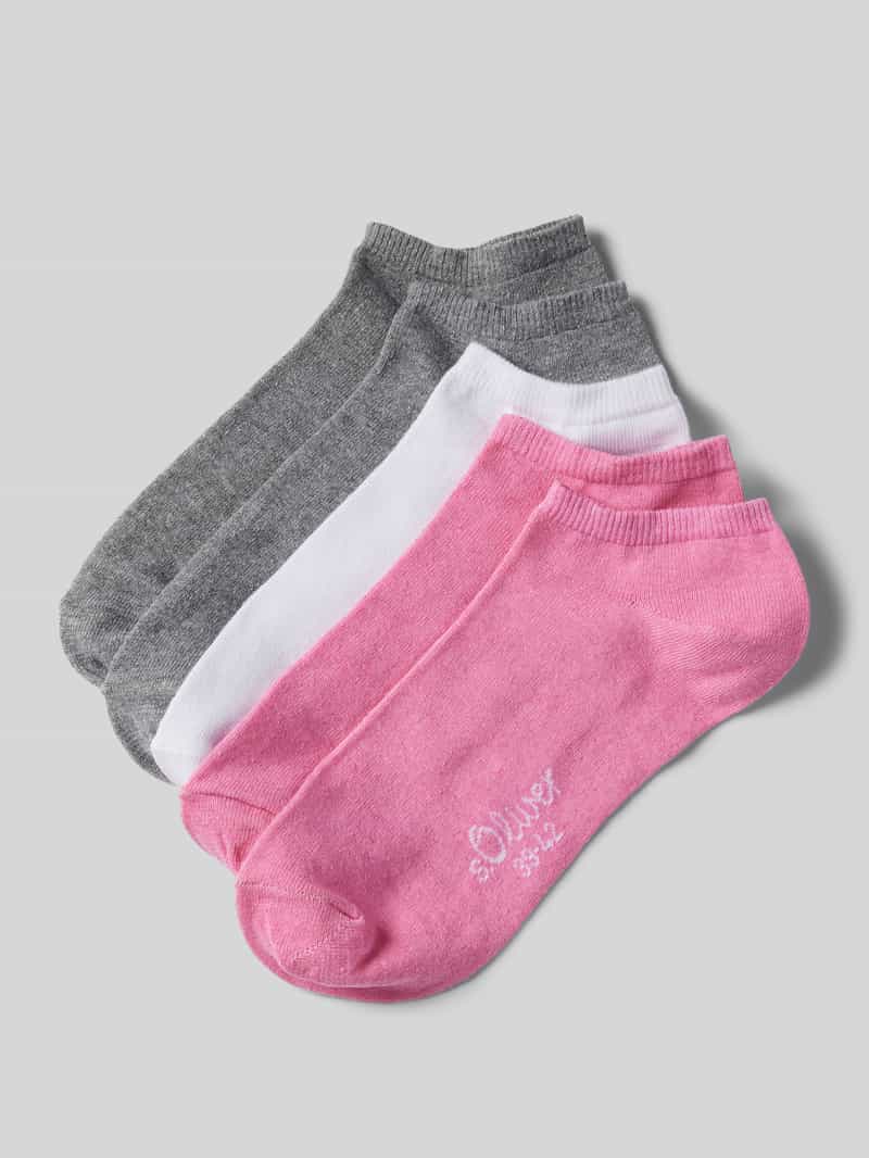 s.Oliver RED LABEL Sneakersokken met stretch in een set van 5 paar