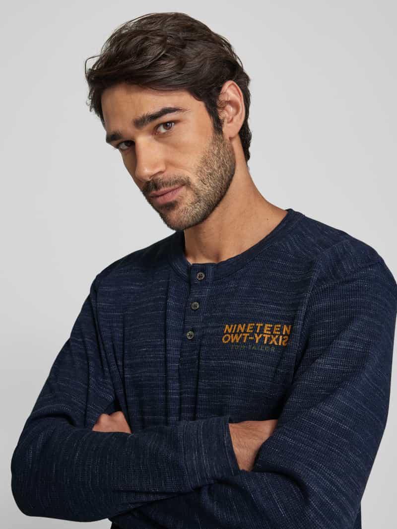 Tom Tailor Regular fit shirt met lange mouwen en katoen