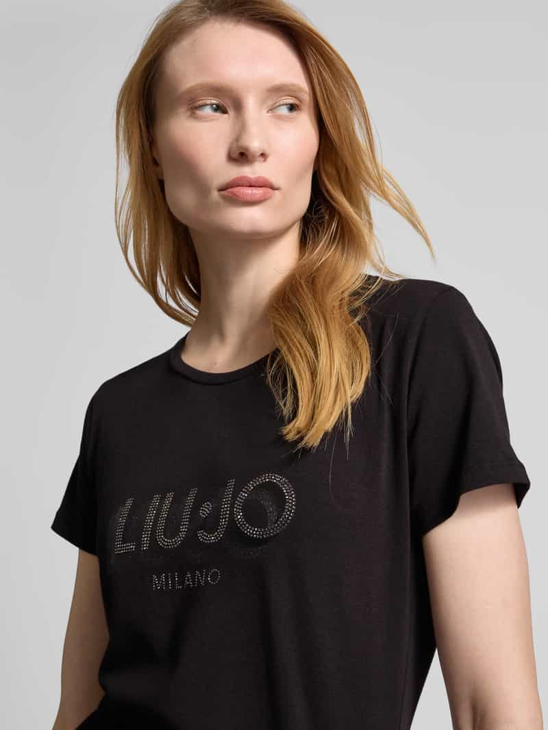LIU JO SPORT T-shirt met strass-steentjes
