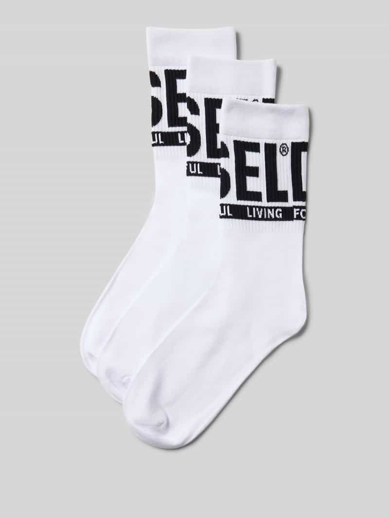 Diesel Sokken met labeldetail in een set van 3 paar