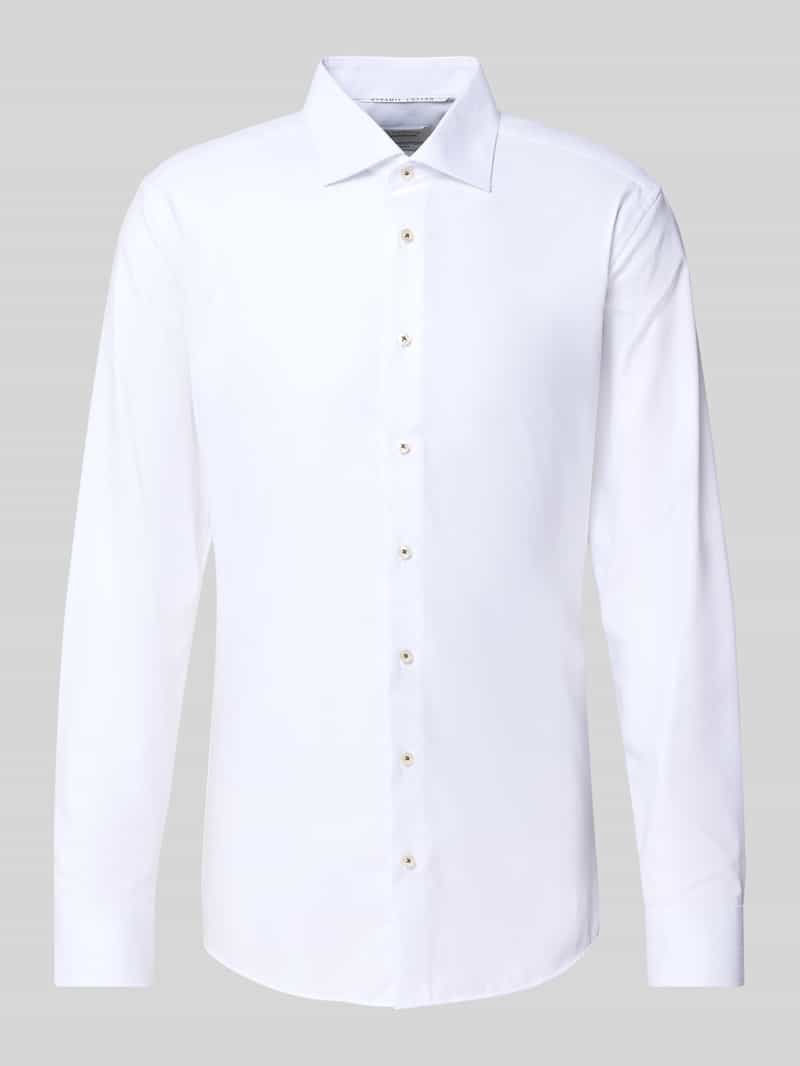 Eterna Slim fit zakelijk overhemd met kentkraag